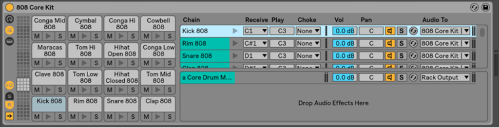 Ableton live drum rack